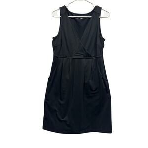 Eddie Bauer Activeware Women Stretch Knit V Neck Dress Athleisure M
